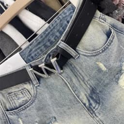 Fashion Women Denim Shorts Leaky Pocket Worn Washed Retro Sexy A Word Denim Super Shorts