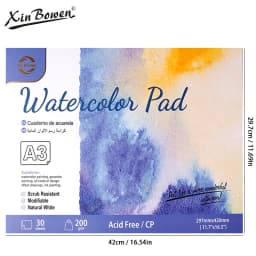 Watercolor Book with coarse grain, 200g, thickened with full wood pulp, art, painting and sketching, A3, A4, A5, 30Sheets/Book
