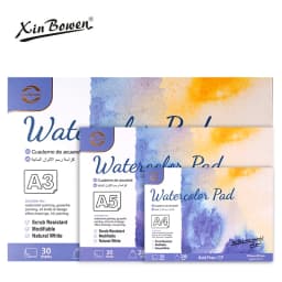 Watercolor Book with coarse grain, 200g, thickened with full wood pulp, art, painting and sketching, A3, A4, A5, 30Sheets/Book
