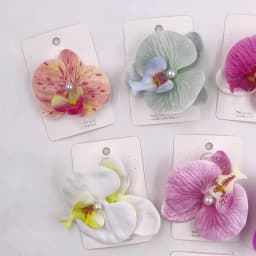 Artificial Orchid Flower Butterfly Hair Clips for Woman Girls Phalaenopsis Pearl Duckbill Hairgrips Hairpins Hair Accessories
