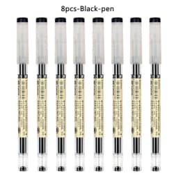 52/6Pcs 0.35mm Fine Gel Pen set Blue/Black Refills Rod for Marker Pens School Gelpen Office Student Writing Drawing Stationery