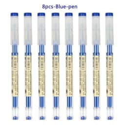 52/6Pcs 0.35mm Fine Gel Pen set Blue/Black Refills Rod for Marker Pens School Gelpen Office Student Writing Drawing Stationery