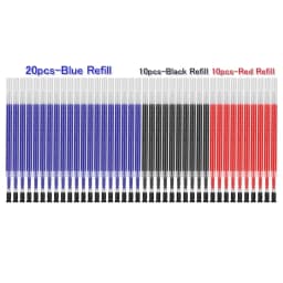 52/6Pcs 0.35mm Fine Gel Pen set Blue/Black Refills Rod for Marker Pens School Gelpen Office Student Writing Drawing Stationery