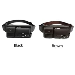 Fashion Waist Bag Casual Fanny Pack Purse Large Phone Belt Bag Leather Outdoor Travel Phone Bag Men Women