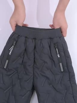 Winter Padded Pants Kids Thick Plus Velvet Warm Trousers Boys Lamb's Wool Cotton Long Pants Autumn Children Casual Sports Pants