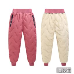 Winter Padded Pants Kids Thick Plus Velvet Warm Trousers Boys Lamb's Wool Cotton Long Pants Autumn Children Casual Sports Pants
