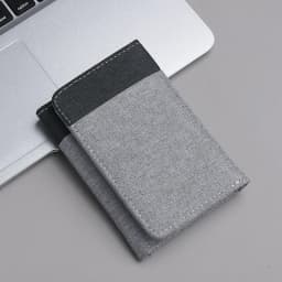 Men Canvas Wallet with ID Photo Holders Card Holder Wallet Case 8 Slots Hasp Male Purse Mini Three-fold Men Wallet