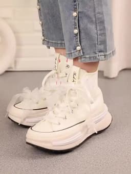4cm Wider Flat Silk Shoelace Fashion Chiffon Yarn Shoelaces Sneakers Rope Laces for Shoes 100/120/140/160CM Shoes Accessories