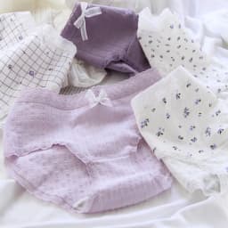 5Pcs/set Pure Cotton Sweet Bow Lace Women Panties Mid-Waist Girls Briefs Floral Underpants Soft Shorts Sexy Female Lingeries