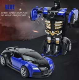 Mini Transform Car Robot Model Car One Click Automatic Collision Deformation Robot Dual Form Toy Car Vehicle Race Car Boy Gift