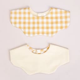 360° Cotton Baby Bibs for Kids Boys Girls Plaid Saliva Towel Cute Korea Rotativo Petal Neck Adjustable Button Feeding Burp Cloth
