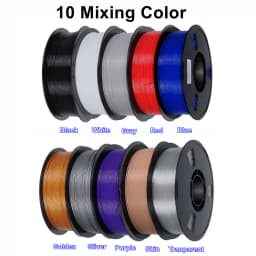 10kg PETG Filament Color Mixing 3D Printer Filament 10 5 Rolls 1KG 1.75mm Accuracy +/- 0.02mm Bundle 10kg 5kg PETG Plastic Spool