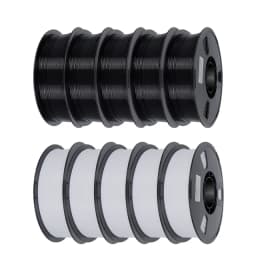 10kg PETG Filament Color Mixing 3D Printer Filament 10 5 Rolls 1KG 1.75mm Accuracy +/- 0.02mm Bundle 10kg 5kg PETG Plastic Spool