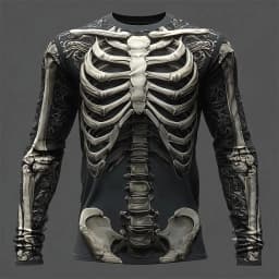 Graphic skull design casual subculture men's 3D printing sports outdoor long-sleeved round neck shirt spring and autumn clothing