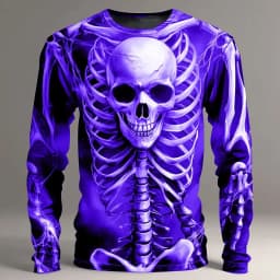 Graphic skull design casual subculture men's 3D printing sports outdoor long-sleeved round neck shirt spring and autumn clothing