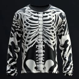 Graphic skull design casual subculture men's 3D printing sports outdoor long-sleeved round neck shirt spring and autumn clothing