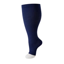 1Pair 2XL-7XL Plus Size Compression Socks Open Toe Compression Women& Men 15-20mmHg Wide Calf Knee High Toeless Compression Sock