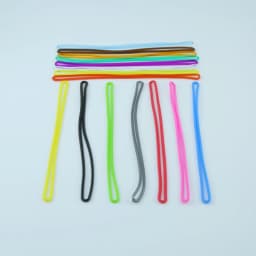 100PCS Eco-friendly Luggage Tag Plastic Loop PVC Worm Straps Comply with US Standards 15 Colors