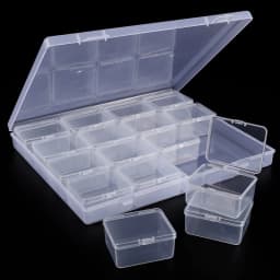 Bead Organizer Box 30Pcs Small Clear Plastic Bead Storage Containers with Hinged Lid for Storage of Small Items Crafts Jewelry