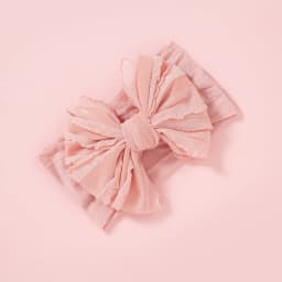 Bow Baby Headbands For Newborn Soft Elastic Nylon Hair Bands Ruffle Bow Infant Headband For Kid Girl Headwear Hair Accessories