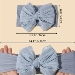 Bow Baby Headbands For Newborn Soft Elastic Nylon Hair Bands Ruffle Bow Infant Headband For Kid Girl Headwear Hair Accessories
