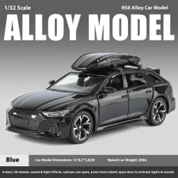 1:32 RS6 Model Car, Black Edition: Customized for Kids Realistic Simulation, Diecast Metal, Perfect Gift for Boys