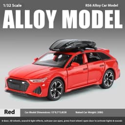 1:32 RS6 Model Car, Black Edition: Customized for Kids Realistic Simulation, Diecast Metal, Perfect Gift for Boys