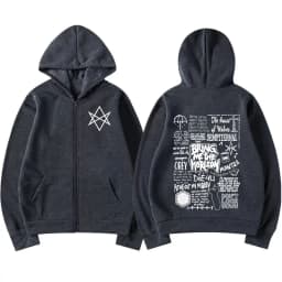 BringMe TheHorizon Zipper Hoodies BMTH Heavy Metal Rock Band Zip Up Hooded Sweatshirts Men Women Casual Oversized Hoodie Jackets
