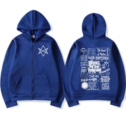 BringMe TheHorizon Zipper Hoodies BMTH Heavy Metal Rock Band Zip Up Hooded Sweatshirts Men Women Casual Oversized Hoodie Jackets