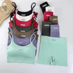 Women Seamless Yoga Sets Summer Fitness Workout Suits Sport Bra High Waist Leggings Sexy Outfits 2024 Female Casual Sportswear