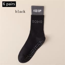 1/2/4/6 Pairs of Yoga Socks Female Medium Length Socks Pure Cotton Anti Slip Silicone Indoor Pilates Women's Sports Sock 2025new