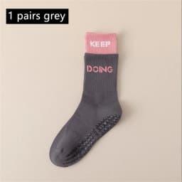 1/2/4/6 Pairs of Yoga Socks Female Medium Length Socks Pure Cotton Anti Slip Silicone Indoor Pilates Women's Sports Sock 2025new