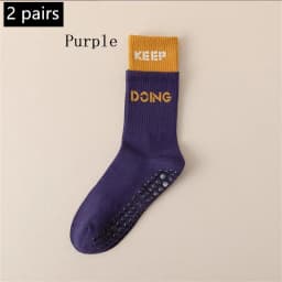 1/2/4/6 Pairs of Yoga Socks Female Medium Length Socks Pure Cotton Anti Slip Silicone Indoor Pilates Women's Sports Sock 2025new