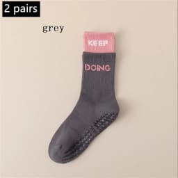1/2/4/6 Pairs of Yoga Socks Female Medium Length Socks Pure Cotton Anti Slip Silicone Indoor Pilates Women's Sports Sock 2025new