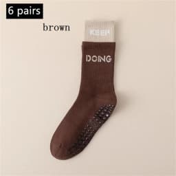 1/2/4/6 Pairs of Yoga Socks Female Medium Length Socks Pure Cotton Anti Slip Silicone Indoor Pilates Women's Sports Sock 2025new
