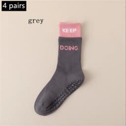 1/2/4/6 Pairs of Yoga Socks Female Medium Length Socks Pure Cotton Anti Slip Silicone Indoor Pilates Women's Sports Sock 2025new