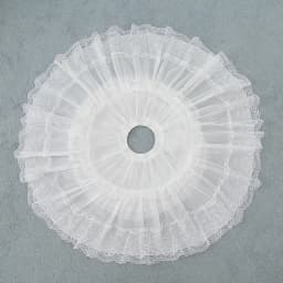 Lace Short Crinoline Bubble Skirt Wedding Dress Crinoline Everyday Maid Dress Black and White Optional Yarn Support