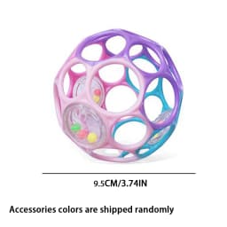 Soft Baby Grasping Ball Rattles with Bell Ball Early Education Educational Sensory Toy Random Color)