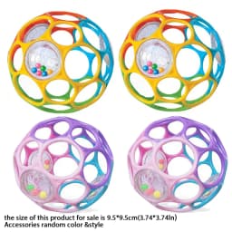 Soft Baby Grasping Ball Rattles with Bell Ball Early Education Educational Sensory Toy Random Color)