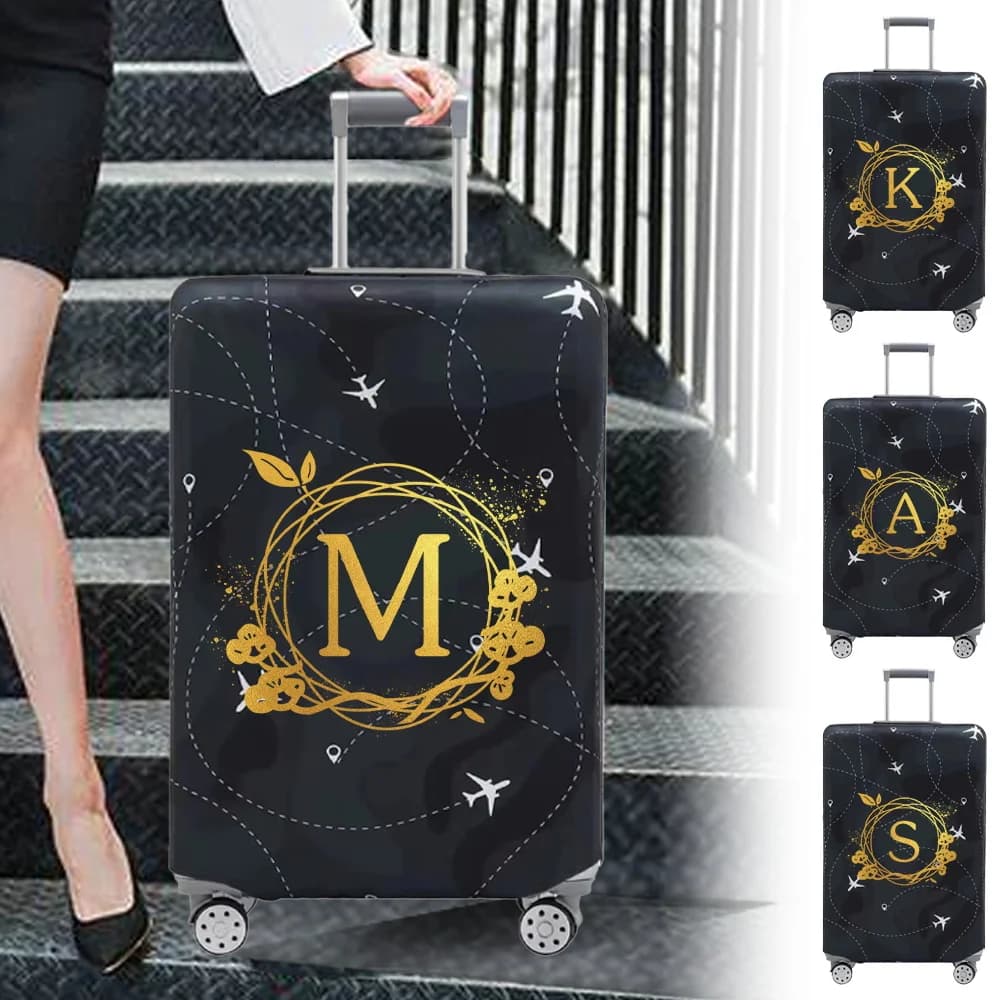 Luggage Cover Thick Elastic Luggage Protective Covers Print Wreath Series for 18-32 Inch Suitcase Covers Travel Accessories