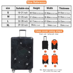 Luggage Cover Thick Elastic Luggage Protective Covers Print Wreath Series for 18-32 Inch Suitcase Covers Travel Accessories