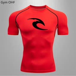 New Men's Sports T-Shirt Quick Drying Breathable Fitness Gym Running Tops Short Sleeved Comprehensive Fighting Rashguard MMA