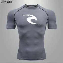 New Men's Sports T-Shirt Quick Drying Breathable Fitness Gym Running Tops Short Sleeved Comprehensive Fighting Rashguard MMA
