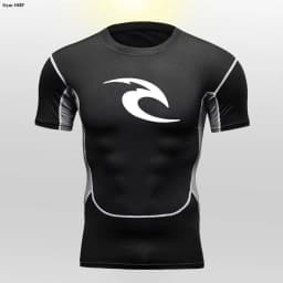 New Men's Sports T-Shirt Quick Drying Breathable Fitness Gym Running Tops Short Sleeved Comprehensive Fighting Rashguard MMA