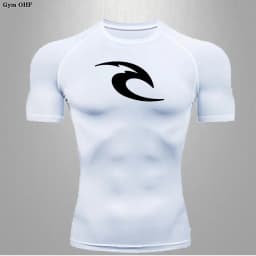 New Men's Sports T-Shirt Quick Drying Breathable Fitness Gym Running Tops Short Sleeved Comprehensive Fighting Rashguard MMA