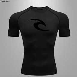 New Men's Sports T-Shirt Quick Drying Breathable Fitness Gym Running Tops Short Sleeved Comprehensive Fighting Rashguard MMA