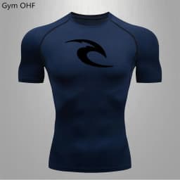 New Men's Sports T-Shirt Quick Drying Breathable Fitness Gym Running Tops Short Sleeved Comprehensive Fighting Rashguard MMA
