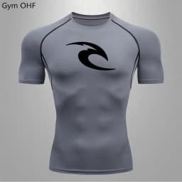 New Men's Sports T-Shirt Quick Drying Breathable Fitness Gym Running Tops Short Sleeved Comprehensive Fighting Rashguard MMA