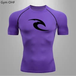 New Men's Sports T-Shirt Quick Drying Breathable Fitness Gym Running Tops Short Sleeved Comprehensive Fighting Rashguard MMA