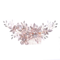 Trendy Rose gold Rhinestone Wedding Hair Combs Hair Accessories for Bridal Crystal Headpiece Hair ornaments Wedding Hair Jewelry